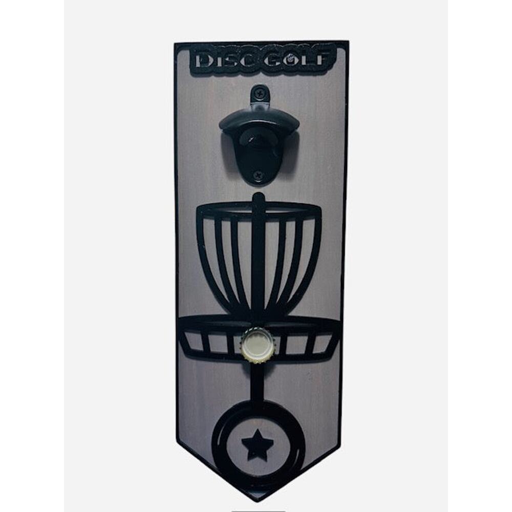 Disc Golf Custom Bottle Opener Wall Mounted Discgolfer Gift